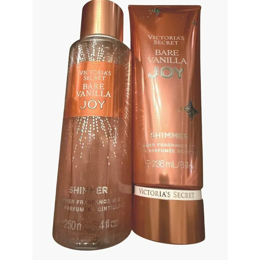 Victoria's Secret‎ Bare Vanilla Joy Shimmer 2 Piece Set NEW